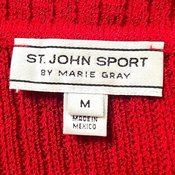 St. John Sport by Marie Gray Zip Up Sweater Size M - Picture 10 of 11